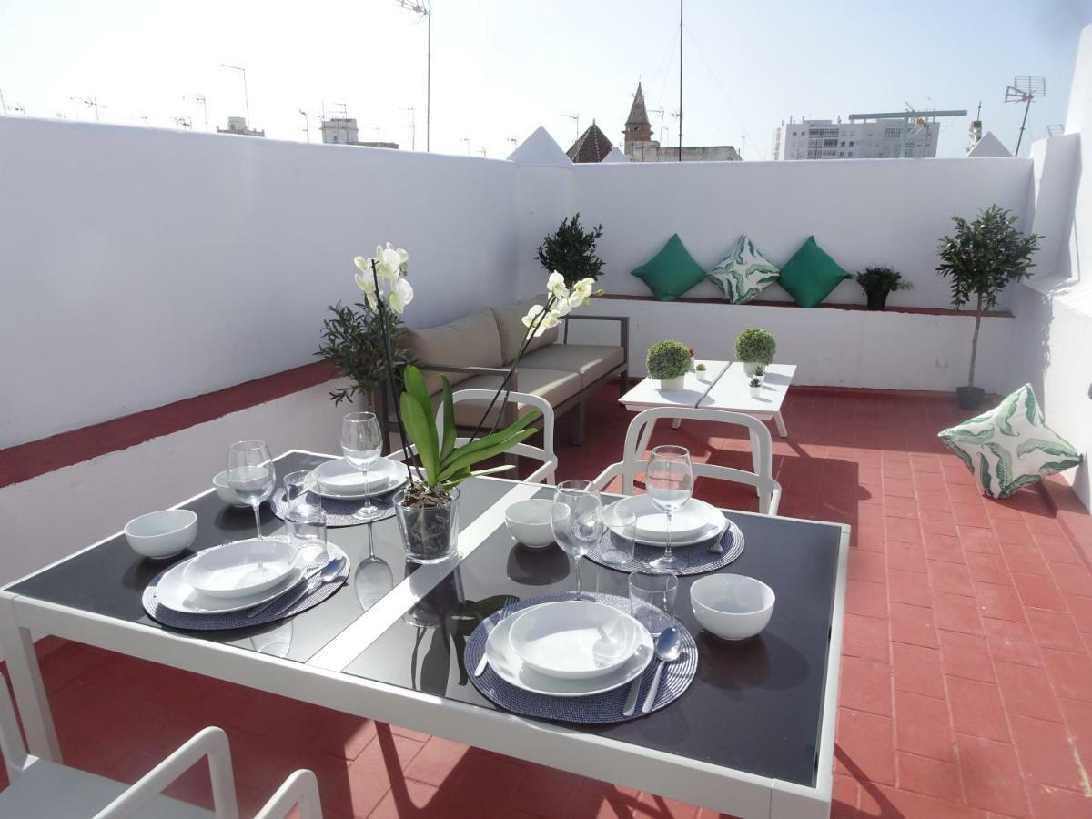 Апартаменти Atico Terraza Cadiz Centro Ascensor Playa De La Caleta Екстер'єр фото